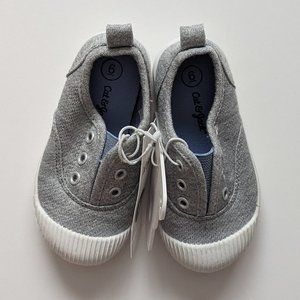 Cat & Jack silver slip on sneakers